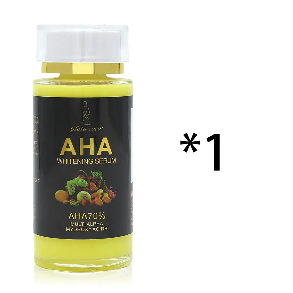120ml AHA Serum Moisturizing Lightening Skin Tone Exfoliate Reduce Daily Skin Care Essence Lotion for Glowing Skin