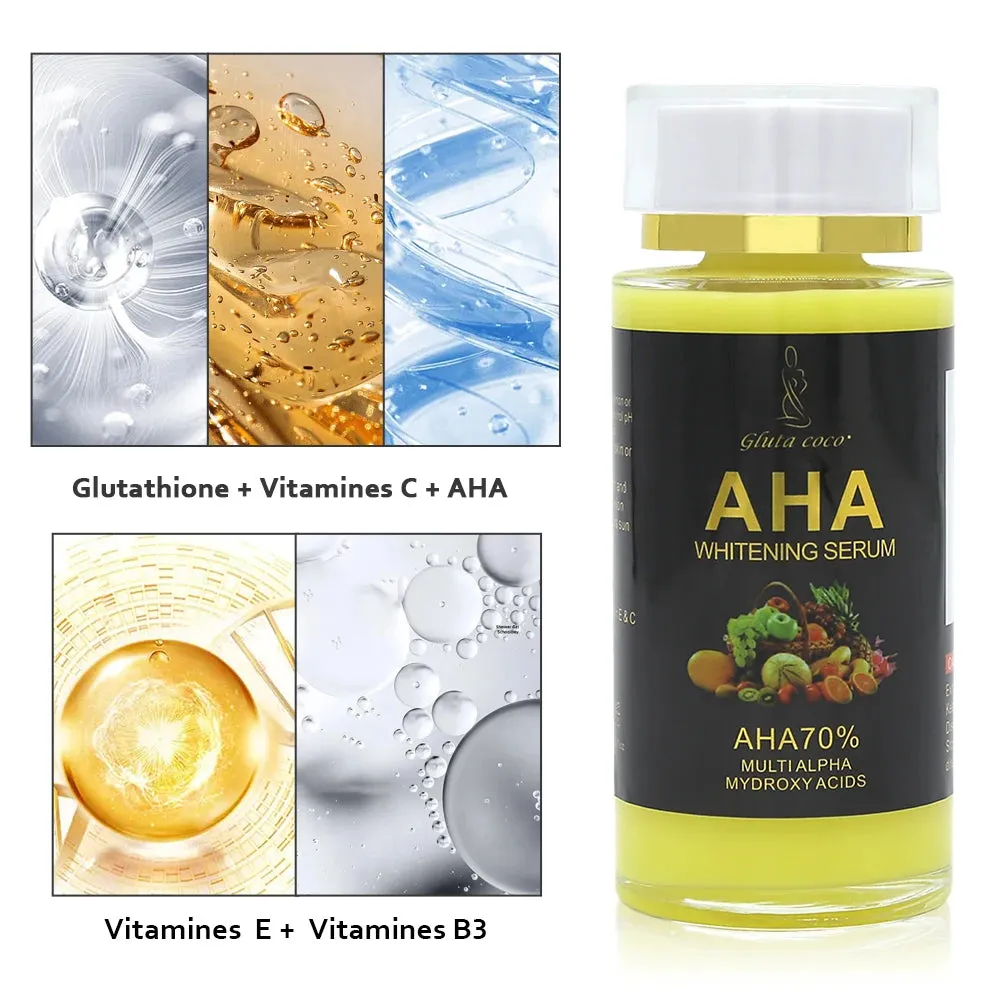 120ml AHA Serum Moisturizing Lightening Skin Tone Exfoliate Reduce Daily Skin Care Essence Lotion for Glowing Skin