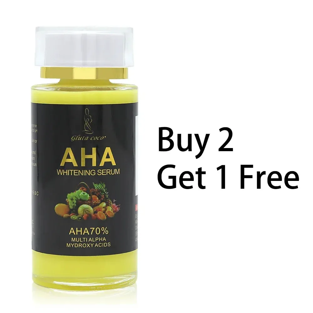 120ml AHA Serum Moisturizing Lightening Skin Tone Exfoliate Reduce Daily Skin Care Essence Lotion for Glowing Skin