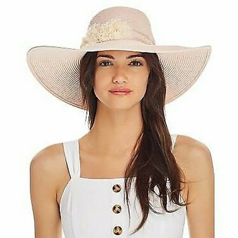 August Hat Company New Directions Natural Floppy Hat UPF 50  One Size