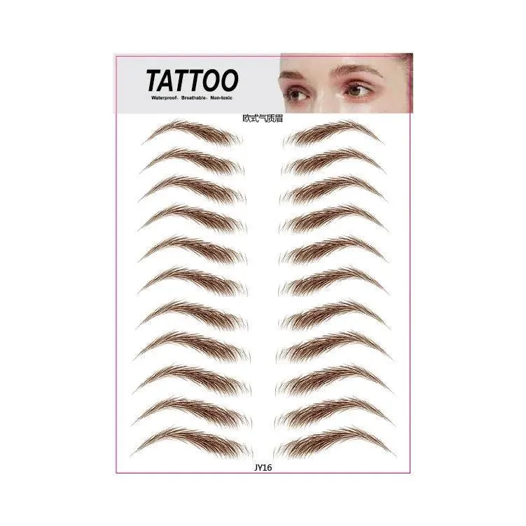 Authentic 4D Hair Eyebrows: Waterproof Tattoo Stickers for Natural Beauty