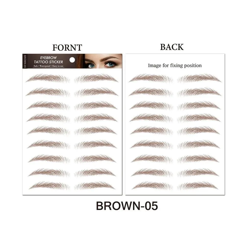 Authentic 4D Hair Eyebrows: Waterproof Tattoo Stickers for Natural Beauty