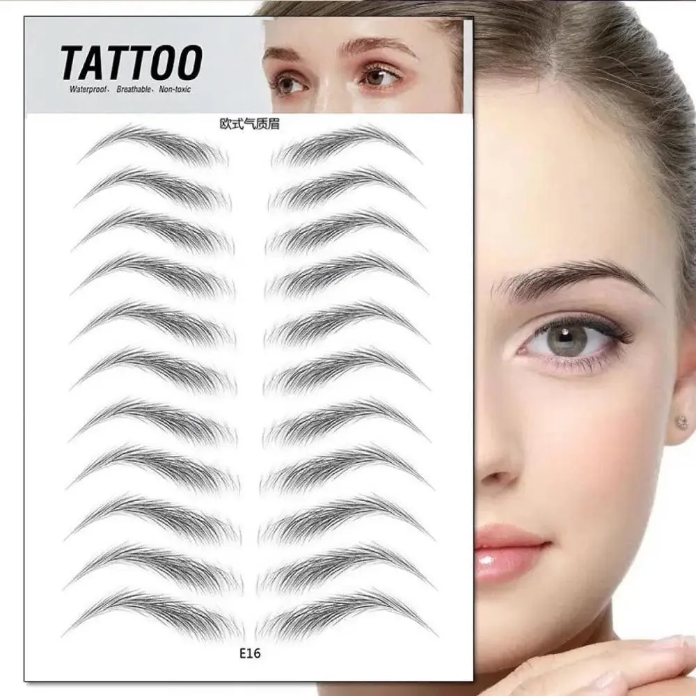 Authentic 4D Hair Eyebrows: Waterproof Tattoo Stickers for Natural Beauty