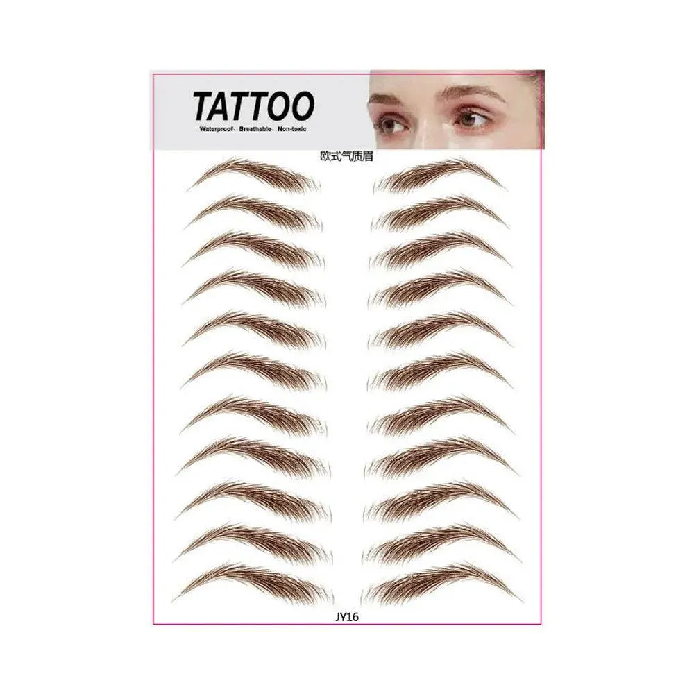 Authentic 4D Hair Eyebrows: Waterproof Tattoo Stickers for Natural Beauty