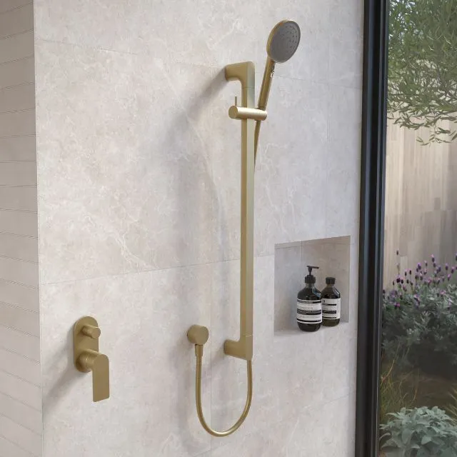 Caroma Urbane II Universal Rail Shower - Brushed Nickel