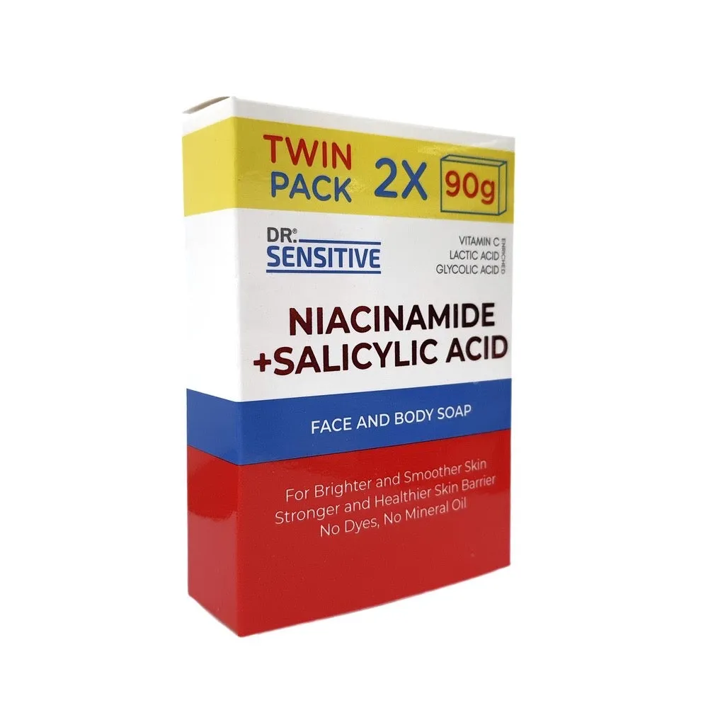 Dr. Sensitive Niacinamide   Salicylic Acid Face & Body Soap (90gmx2)