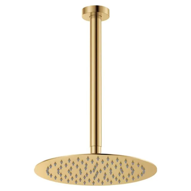 Fienza Kaya Shower Ceiling Dropper Set Urban Brass