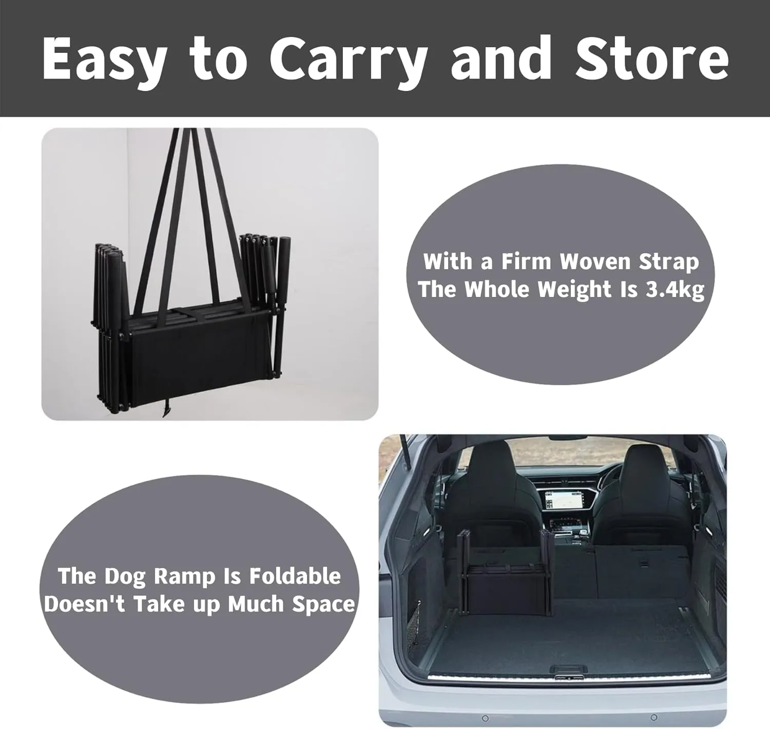 Foldable Dog Stairs for Car -4 Steps