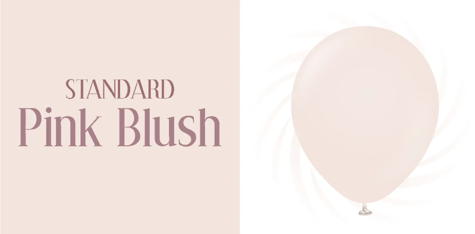 Kalisan Latex Standard Pink  Blush - 18", 25 Pieces