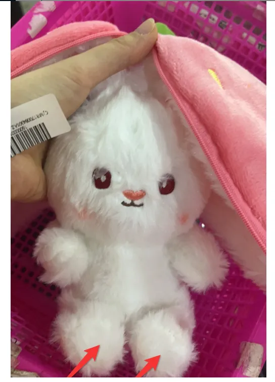 Kawaii Fruit Transfigured Bunny Plush Toy Cute Carrot Strawberry Turn Into Rabbit Plush Toy Kids Birthday Christmas Gift Muppet