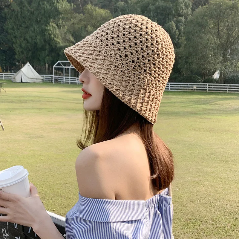 Knitted Hollow Dome  Sun Protection Women's Hat