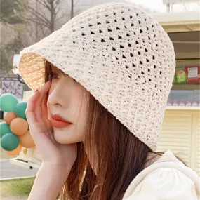 Knitted Hollow Dome  Sun Protection Women's Hat