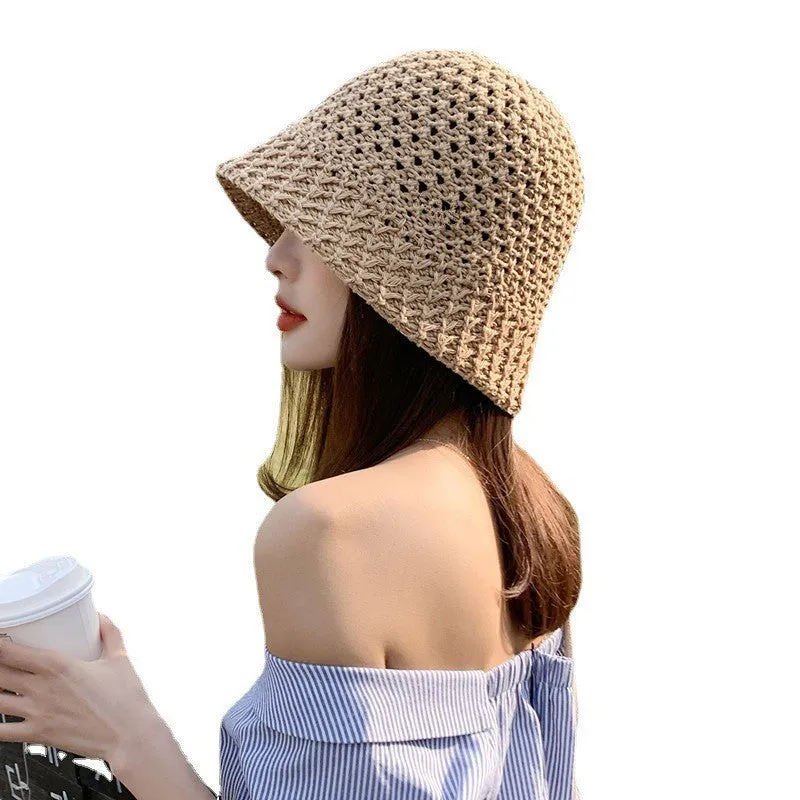 Knitted Hollow Dome  Sun Protection Women's Hat