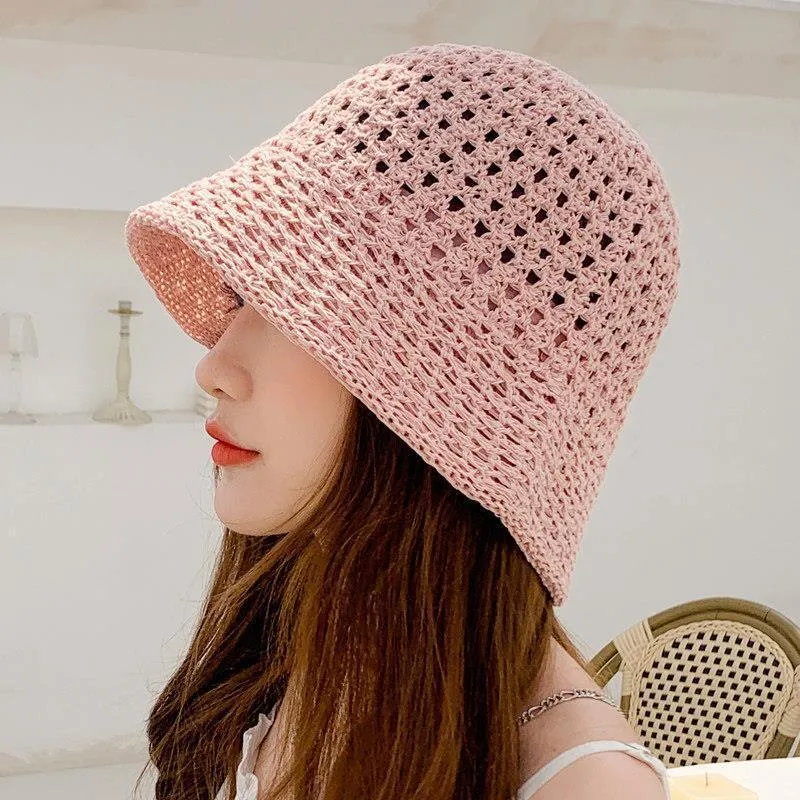 Knitted Hollow Dome  Sun Protection Women's Hat