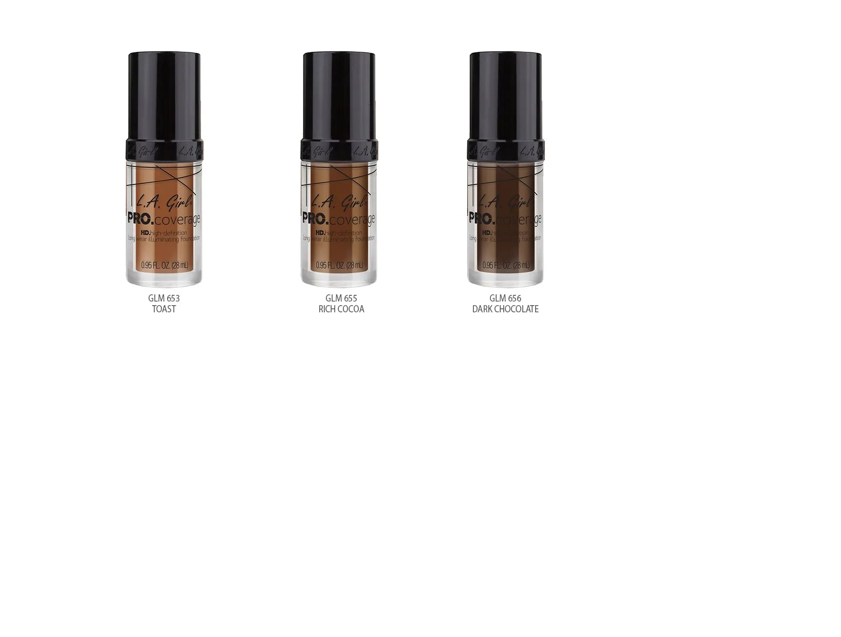 L.A GIRL PRO COVERAGE ILLUMINATING FOUNDATION 0.95oz / W