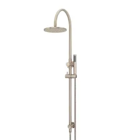Meir Gooseneck Shower Set with 200mm rose, Single-Function Hand Shower Champagne