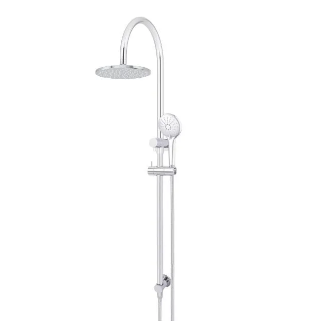 Meir Gooseneck Shower Set with 200mm Rose, Three-Function Hand Shower Chrome