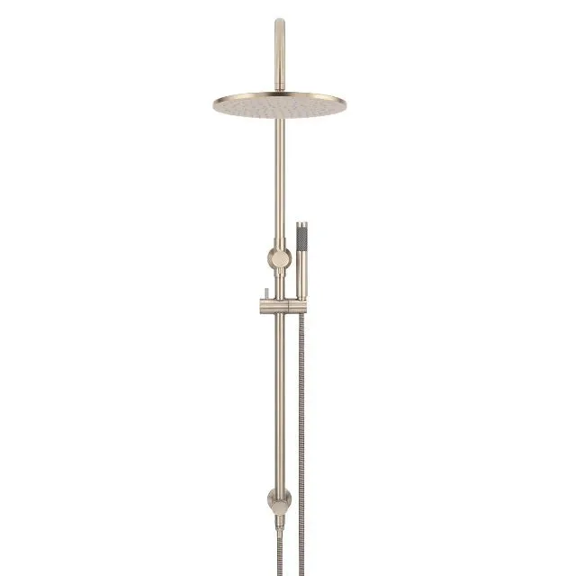 Meir Gooseneck Shower Set with 300mm rose, Single-Function Hand Shower Champagne