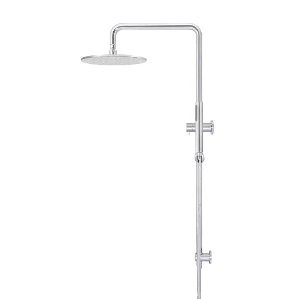 Meir Round Combination Shower Rail 300mm Rose & Hand Shower - Chrome