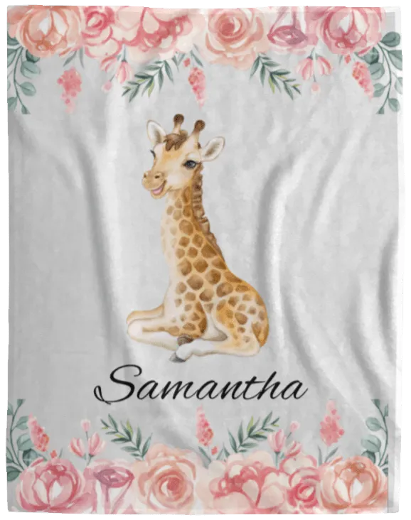 Personalized Baby Animal Fleece Blanket