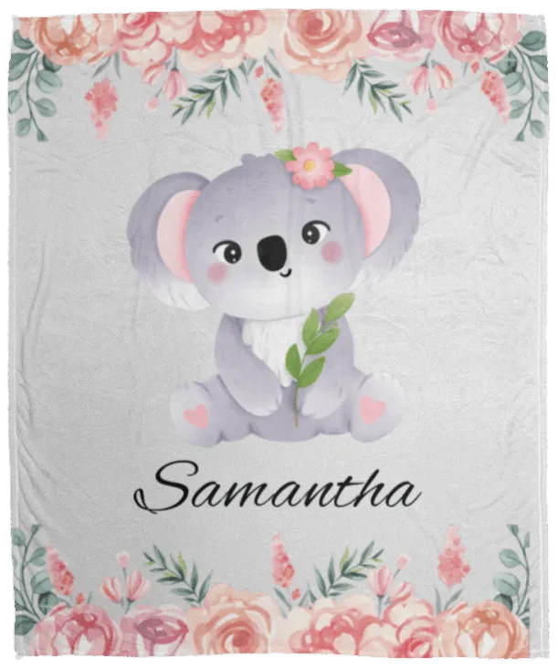 Personalized Baby Animal Fleece Blanket