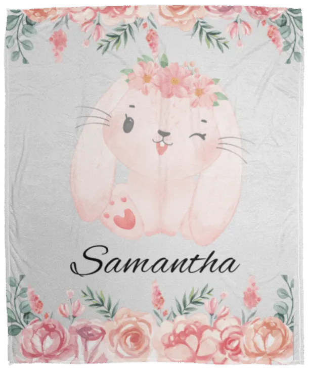Personalized Baby Animal Fleece Blanket