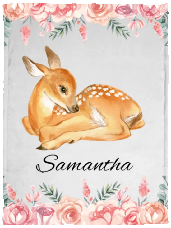 Personalized Baby Animal Fleece Blanket