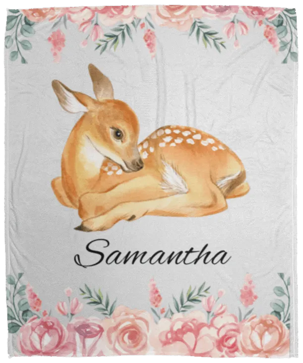 Personalized Baby Animal Fleece Blanket
