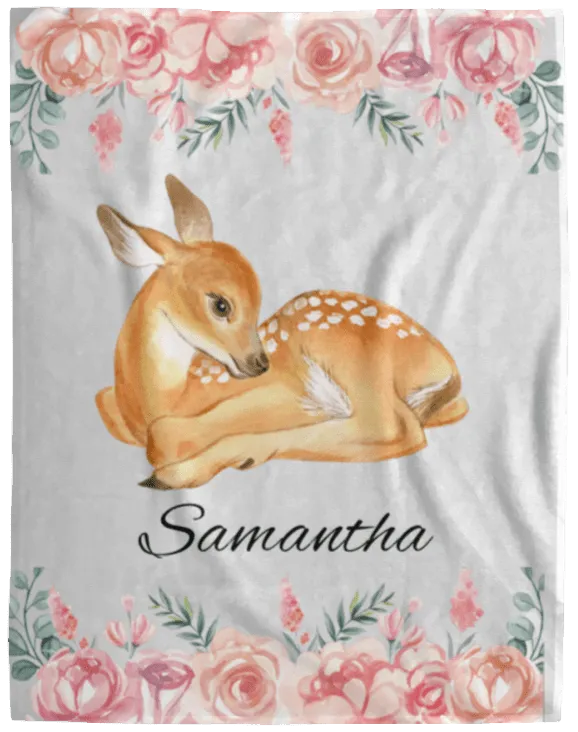 Personalized Baby Animal Fleece Blanket