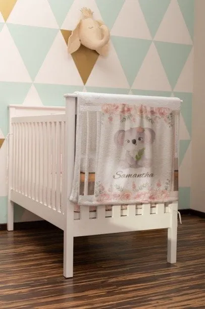 Personalized Baby Animal Fleece Blanket