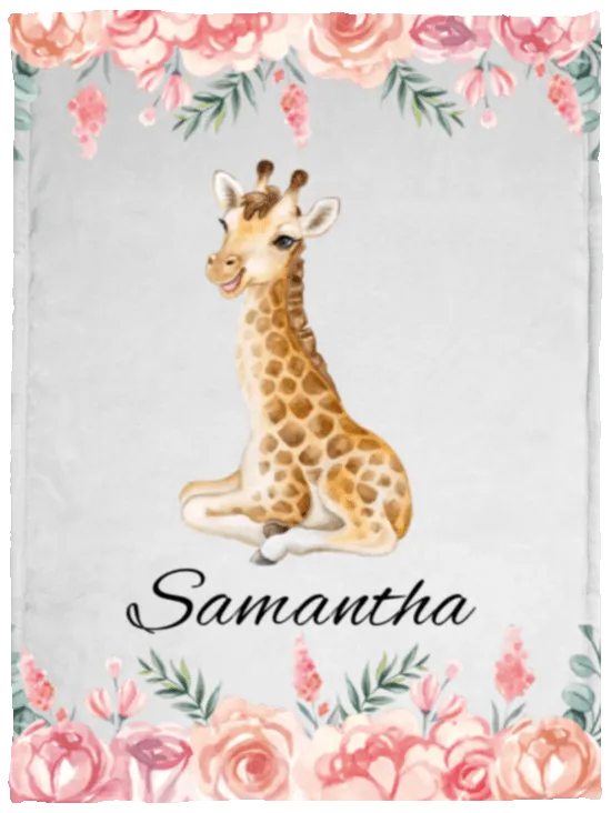Personalized Baby Animal Fleece Blanket
