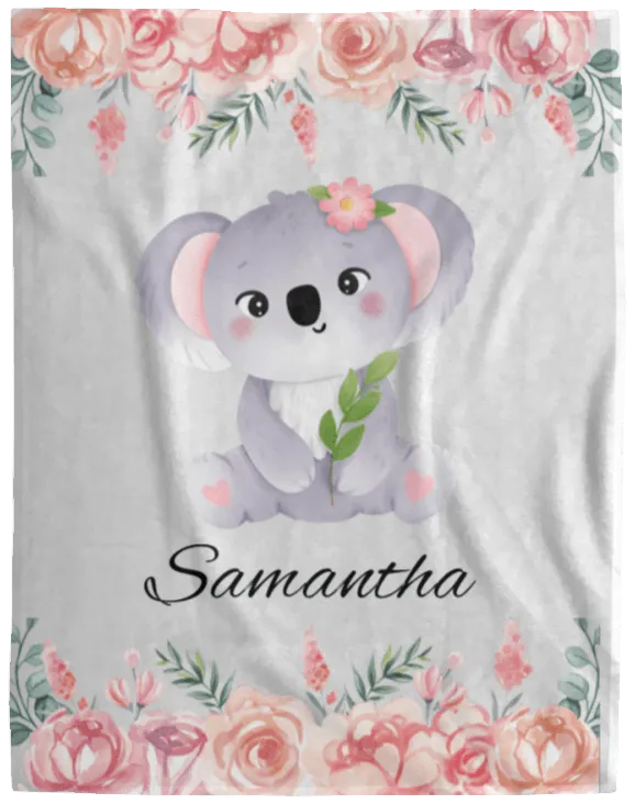 Personalized Baby Animal Fleece Blanket