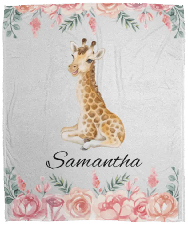 Personalized Baby Animal Fleece Blanket