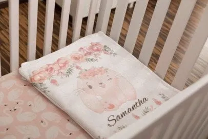 Personalized Baby Animal Fleece Blanket