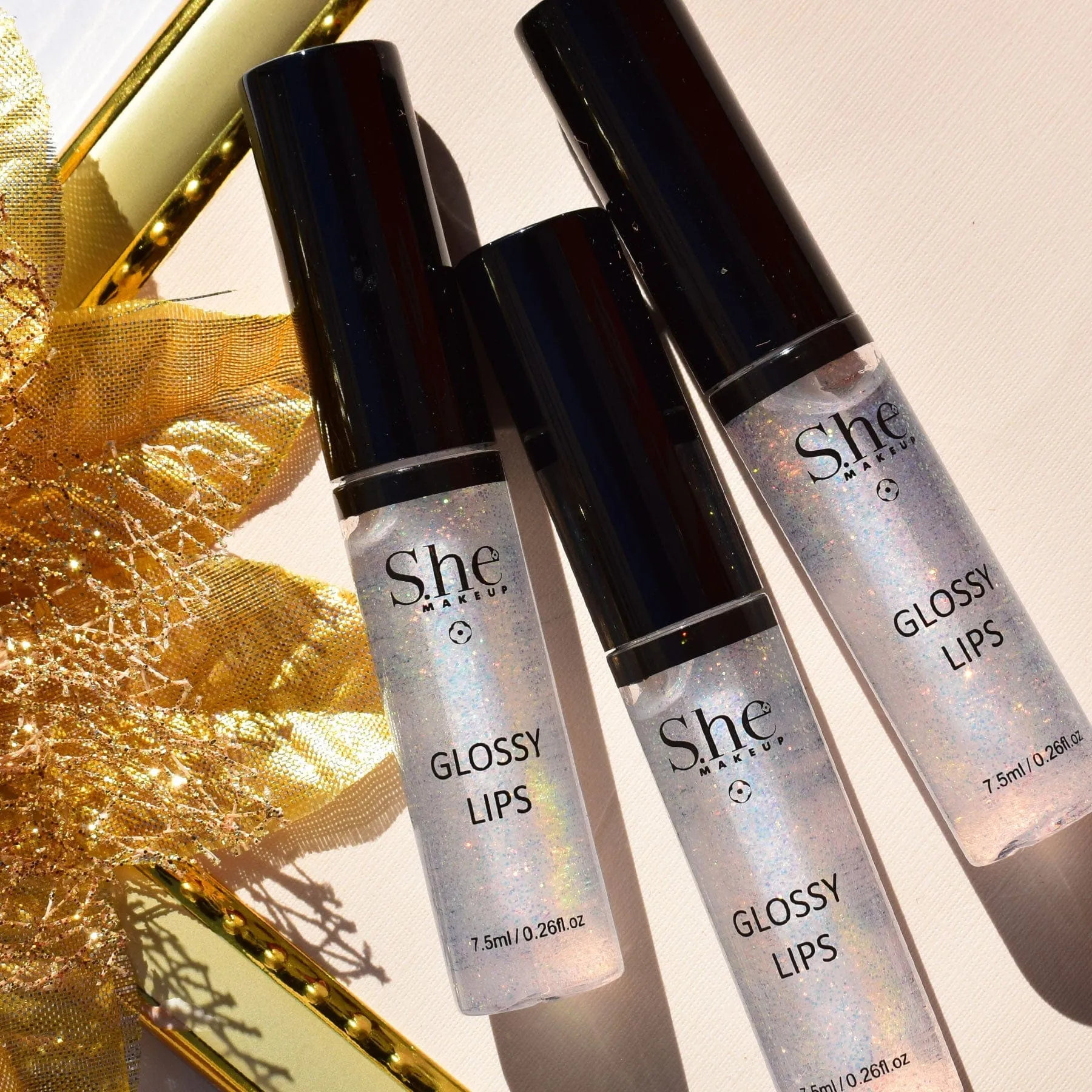 S.he Glossy Lips Glitter Topper