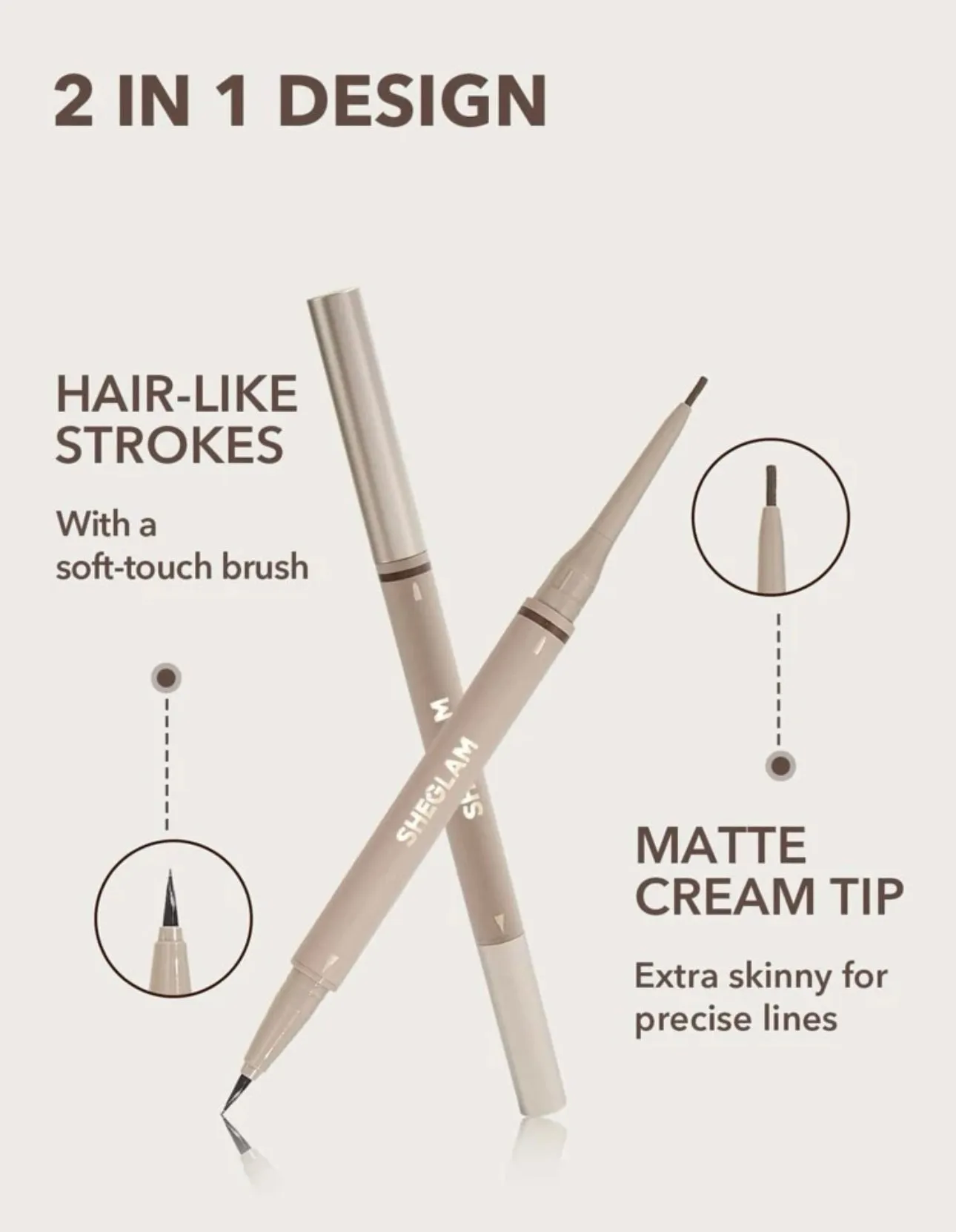 SHEGLAM Brows On Demand 2-In-1 Brow Pencil