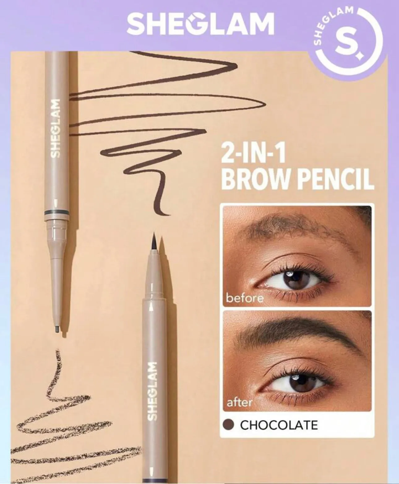 SHEGLAM Brows On Demand 2-In-1 Brow Pencil