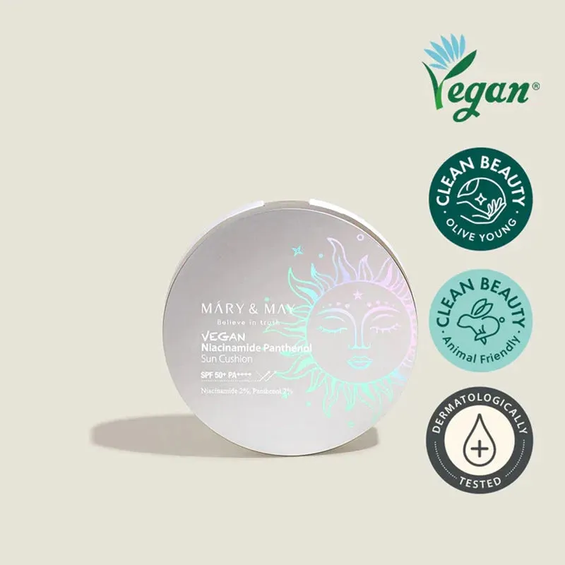 Vegan Niacinamide Panthenol Sun Cushion SPF50  PA    