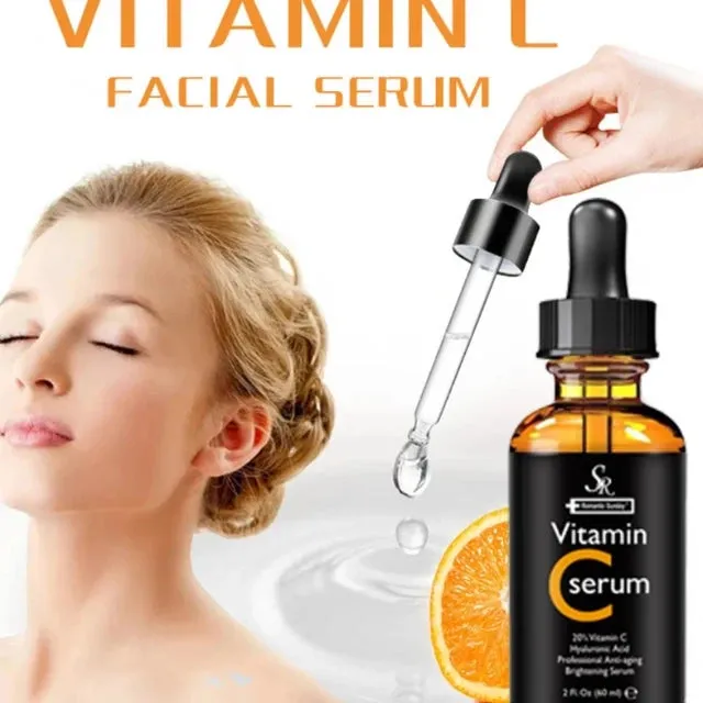 Vitamin C facial serum brightens skin spots hyaluronic acid facial essence skin care