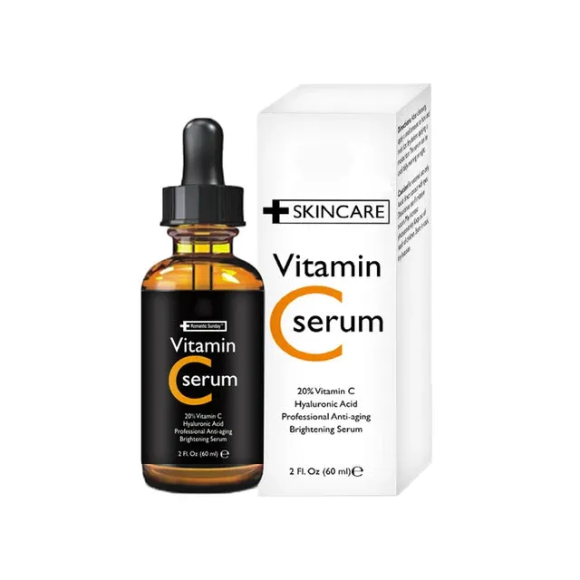Vitamin C facial serum brightens skin spots hyaluronic acid facial essence skin care